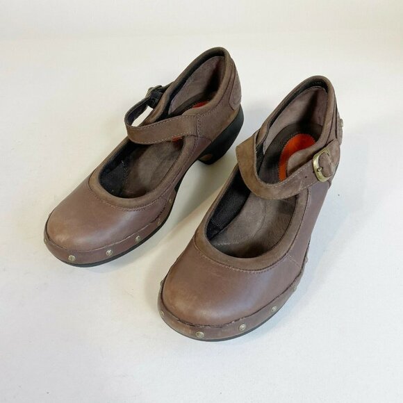Merrell Luxe MJ Studded Buckle Mary Janes Shoes Size 6.5 Coffee Brown Women's - Picture 9 of 12